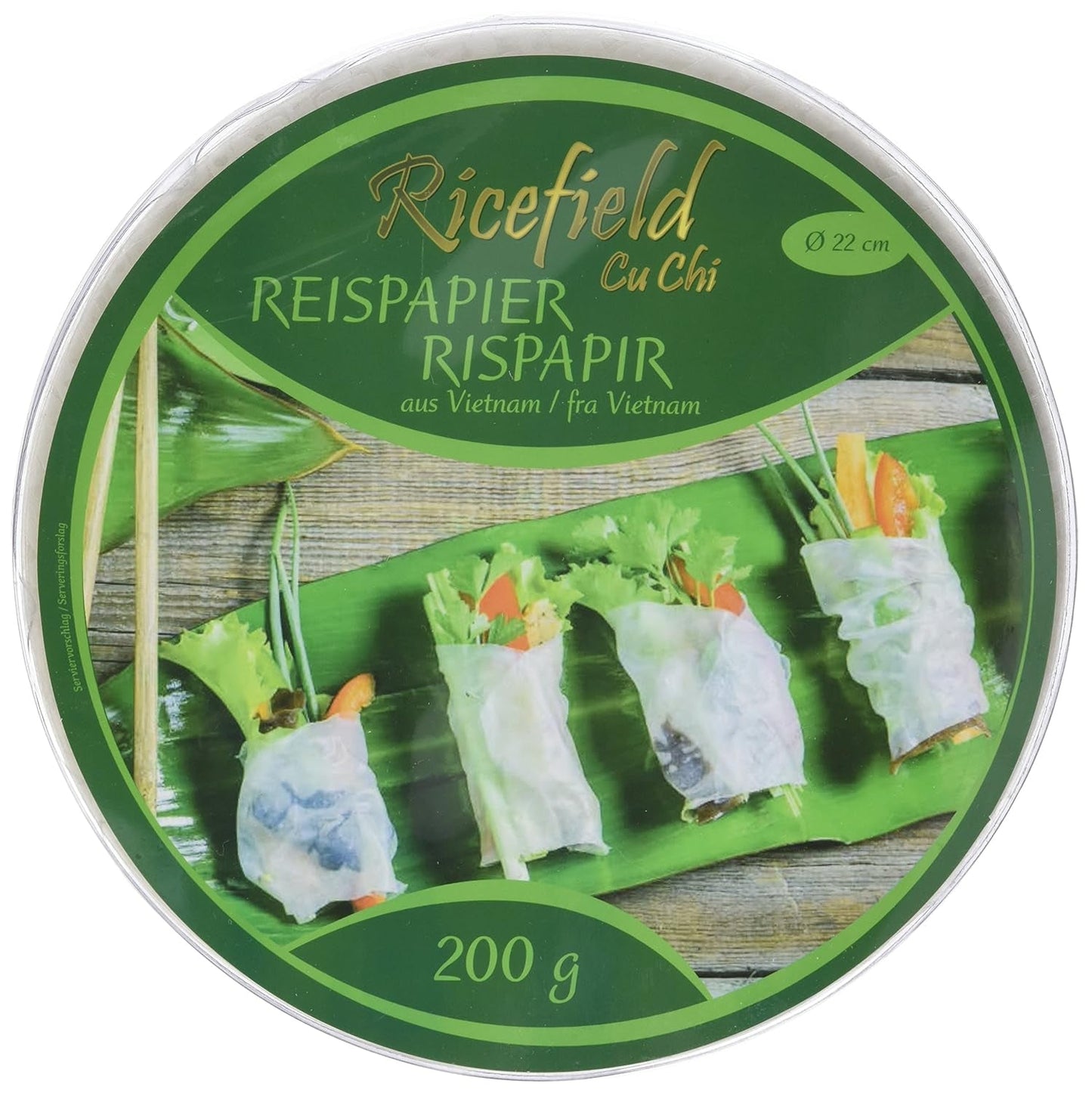 Feuille de riz Ricefield, ronde, 22 cm (1 x 0,2 kg)