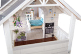 Small Foot Maison de poupée Maison de ville en bois à 3 étages avec façade ouverte et 12 meubles pour 3 ans et plus 11802 Maisons de poupée gris blanc Naty Shop