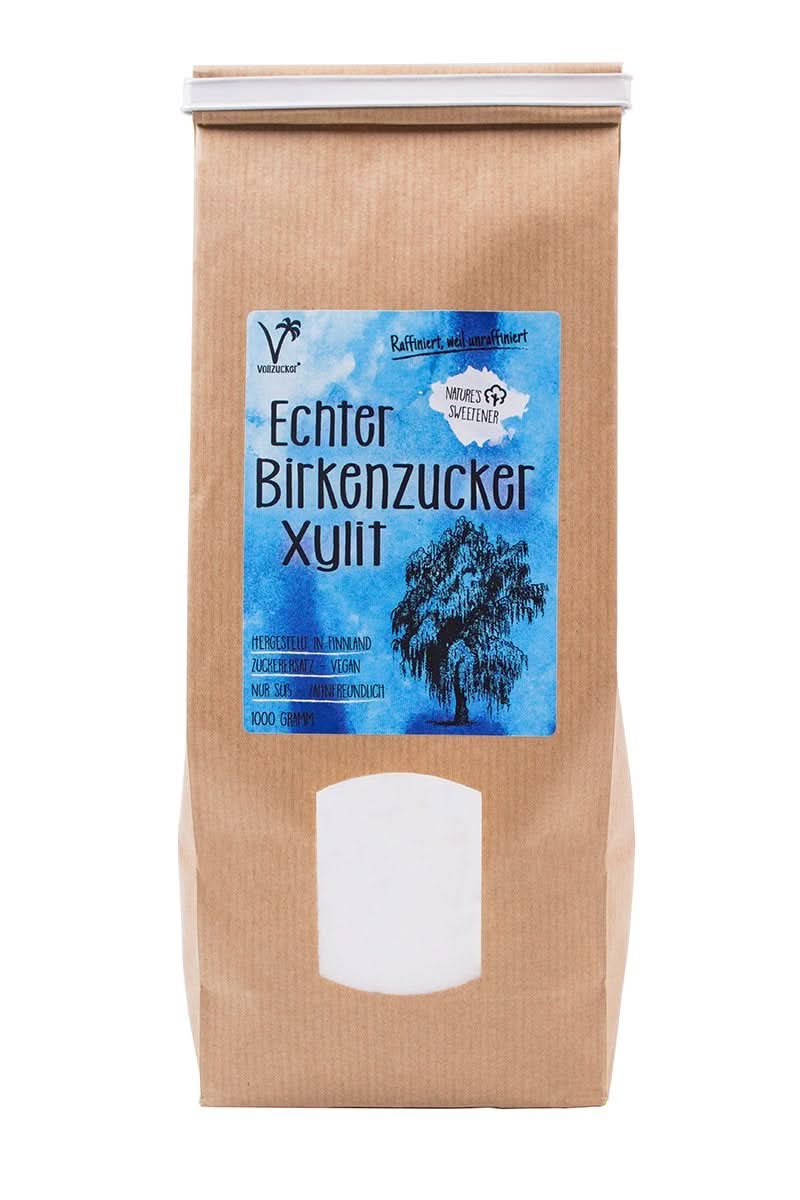 Véritable sucre de bouleau (Xylitol) de Finlande, 1 Kg Édulcorants Naty Shop