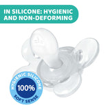 Chicco PhysioForma Comfort Sucette 16-36 mois, Sucette pour bébé avec tétine en silicone, 1 pièce, favorise la respiration physiologique et le développement buccal correct, Bleu