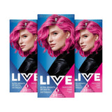 Live Ultra Bright ou Pastel Red Hair Dye 3 Pack Semi Permanent Color dure jusqu'à 15 lavages - 092 Pillar Box Red Naty Shop Pastel Hair Dye Pink 3 Pack (Pack de 1)