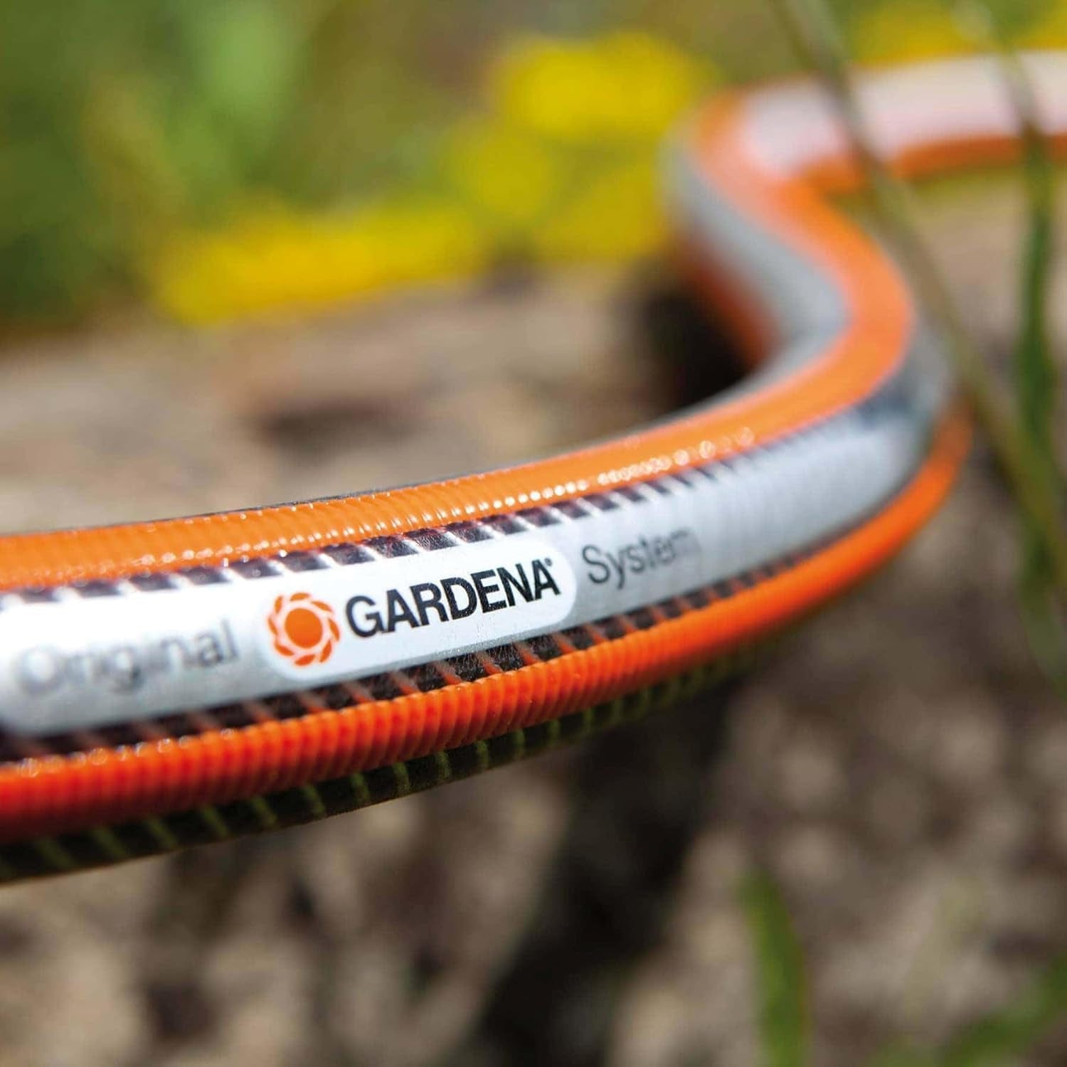 Gardena Tuyau d'arrosage en polychlorure de vinyle (PVC), Comfort HighFLEX 19 mm (3/4"), 50 m : Tuyau d'arrosage avec profil Power-Grip, pression d'éclatement de 30 bar, très flexible, indéformable, résistant aux UV, emballé (18085-20)