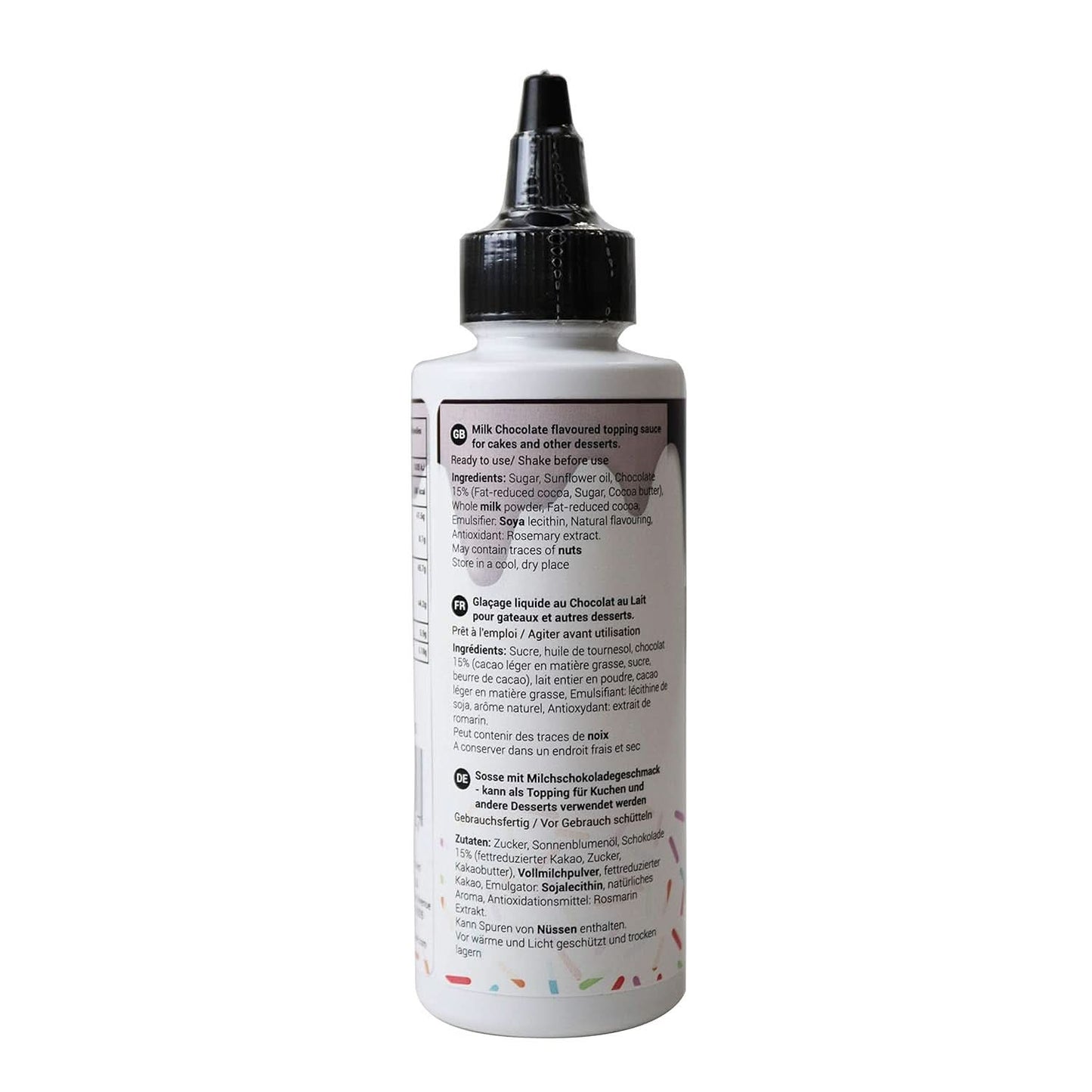 Sauce au goût de chocolat au lait, 150 grammes Glaçages et Décor Naty Shop