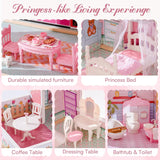 ROBUD Maison de poupée en bois pour enfants, jouet cadeau pour filles et garçons de 3, 4, 5, 6 ans