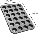 Zenker 6541 Black Metallic 24Er Mini-Muffinform – Antihaftbeschichte Für Perfekte Mini-Muffins, Ø 4,5 cm, ​​​​Made in Germany Moules et plaques à pâtisserie Naty Shop