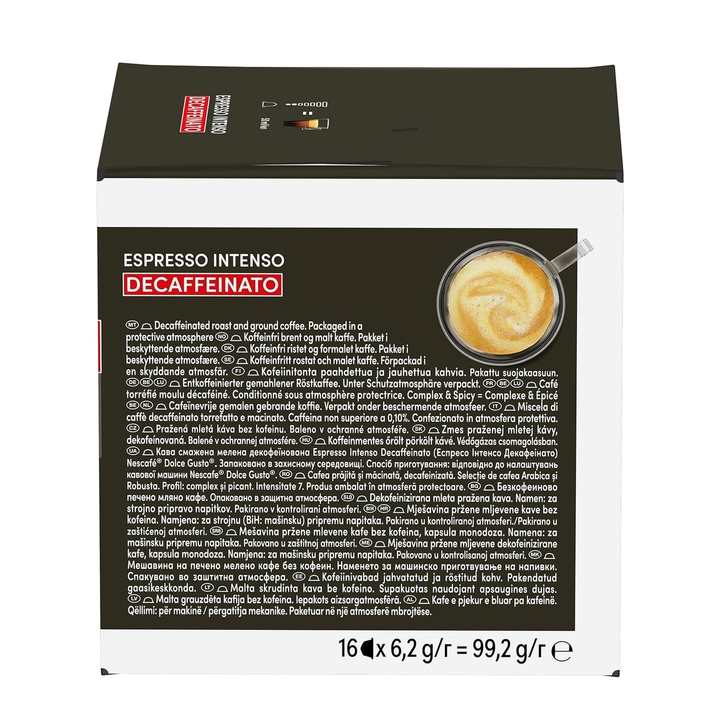 Nescafé Dolce Gusto Café Dolce Gusto Espresso Intenso Desc. | Nestlé Pack 3 Kisten Mit 18 Kapseln,Die Jewells 16 Einheit(3er Pack)