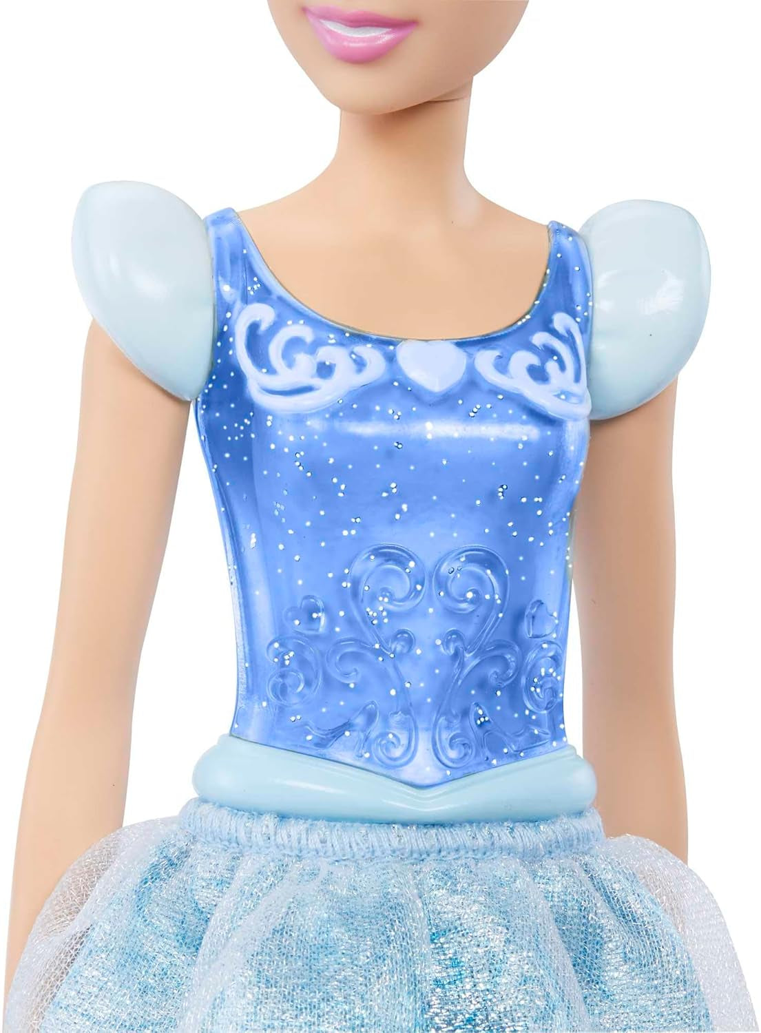 Mattel DISNEY Poupée mobile Princesse Cendrillon avec robe scintillante, chaussures amovibles et diadème, cheveux coiffables pour s'amuser en coiffure, 3 ans et plus, HLW06 Naty Shop Dolls