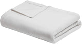 Madison Park Freshspun Wicker Couverture en coton pour lits jumeaux et couvertures Gris Madison Park Couleur crème Twin