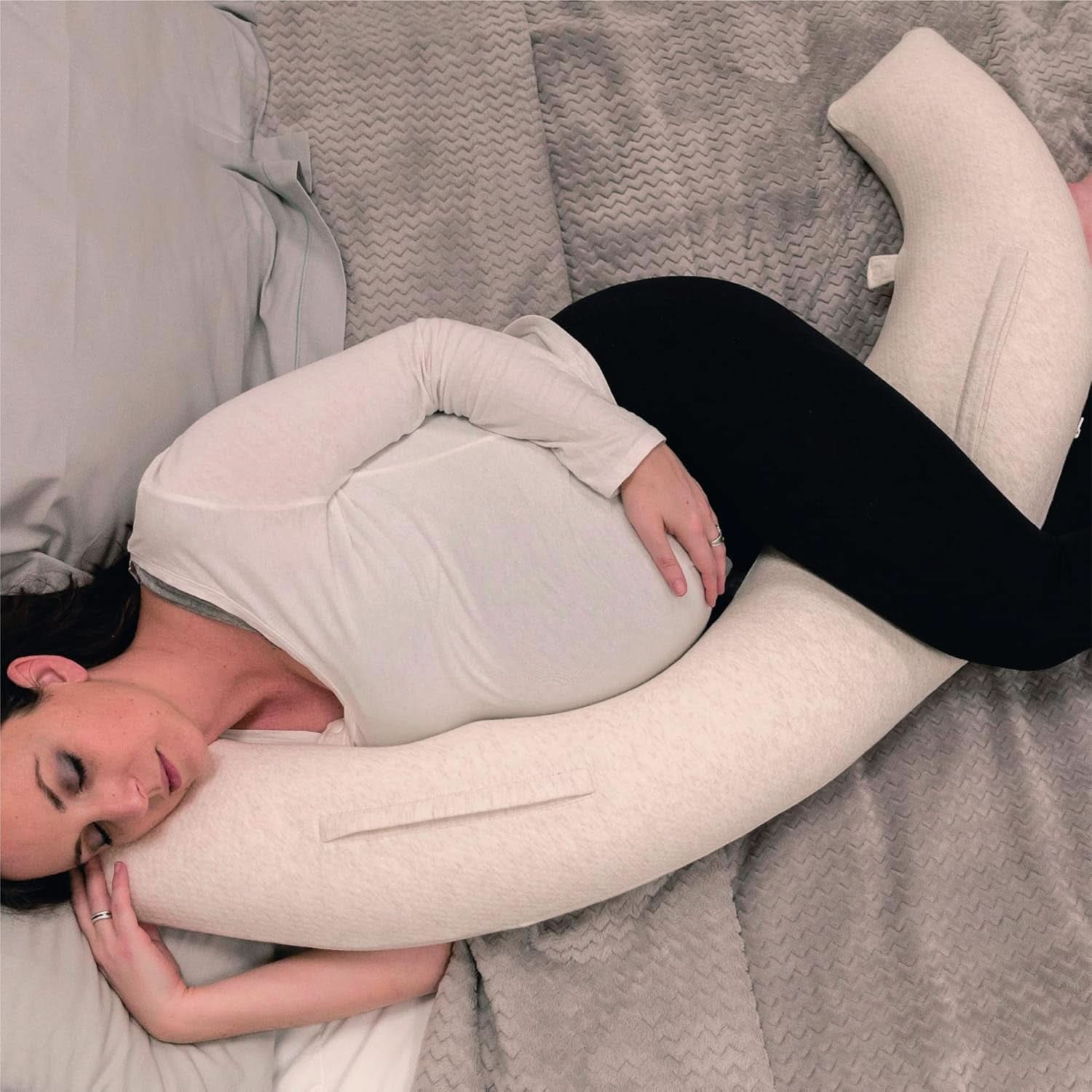 Coussin d'allaitement multifonction 4 en 1, Soft Nova, beige, oreiller simple : 202 cm, fauteuil, 40 X 75 X 22 cm Accessoires Alimentation et Allaitement Bebe Naty Shop