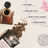 Grains de café Arabica torréfiés | 500 g aux notes de cacao et d'amandes | D'un torréfacteur traditionnel | Goût délicat