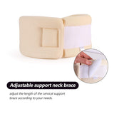 RESTCLOUD Support de nuque en mousse souple, collier universel, support de cou réglable pour le sommeil - Soulage les douleurs cervicales (blanc, col de 6,4 cm de profondeur, M) Oreillers orthopédiques cervicaux Naty Shop