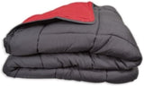 Housse de couette Calgary Polyester gris/rouge, Polyester, Gris/rouge, 200X140X1 Cm Couettes et couettes Naty Shop 220X160X1 cm