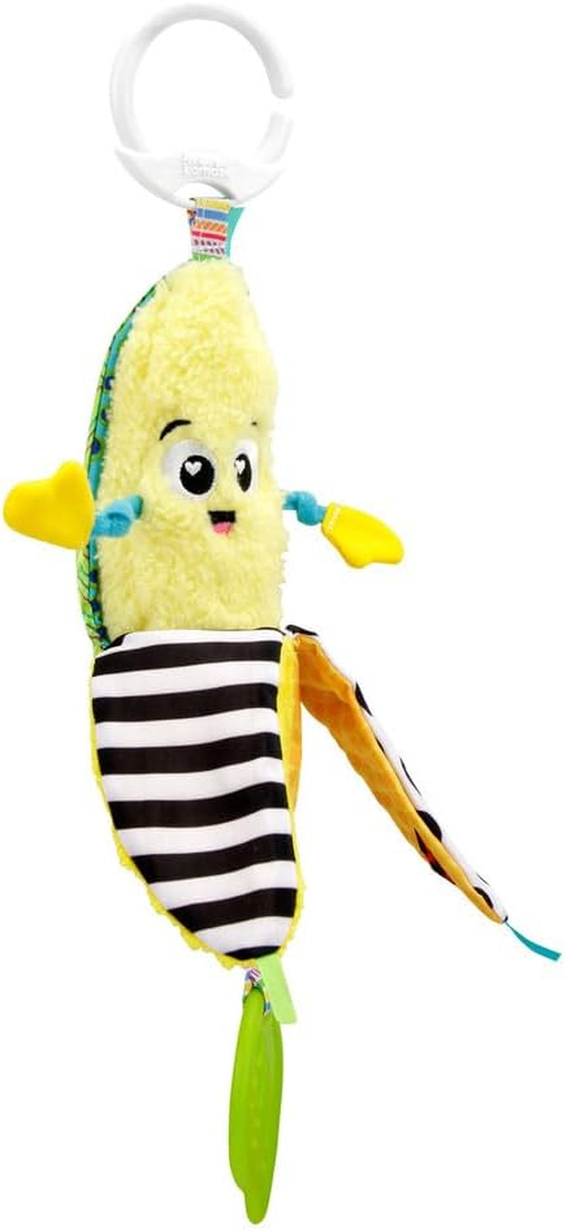 LAMAZE Bea la banane, jouet nouveau-né à clipser pour poussette et poussette, jouet sensoriel pour bébé avec couleurs et sons, jouet de développement pour garçons et filles de 0 à 24 mois, jaune Baby Toys Naty Shop