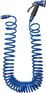 Kit de tuyaux spiralés TATAY 10 m avec accessoires en plastique avec protection UV, idéal pour les terrasses et petits jardins.
