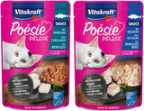 Vitakraft Poésie Délice, Sélection de Poisson, Nassfutter Katze, Katzennassfutter en Sauce, avec Seelachs, mit Kabeljau, ohne Zusatz von Zucker und Getreide (1 paquet avec 6x 85g)