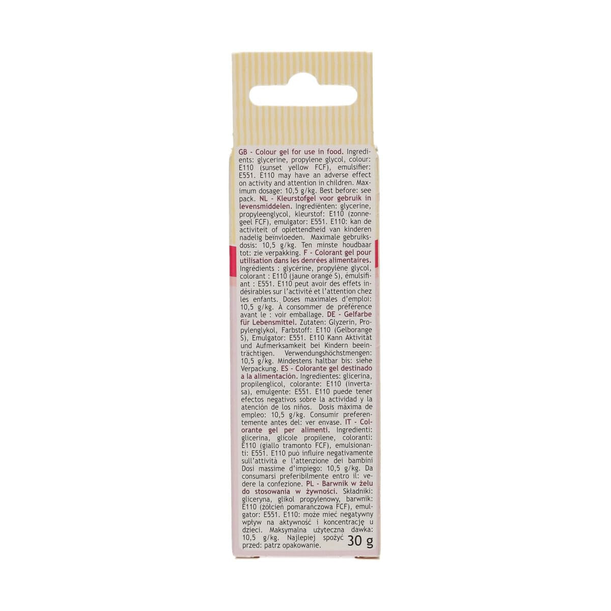 Colorant Alimentaire Gel Funcakes Orange : Colorant alimentaire très concentré pour pâte, crème, fondant et pâte d'amande. Dosage facile. Une seule goutte pour créer des couleurs vibrantes. Halal. 30g.