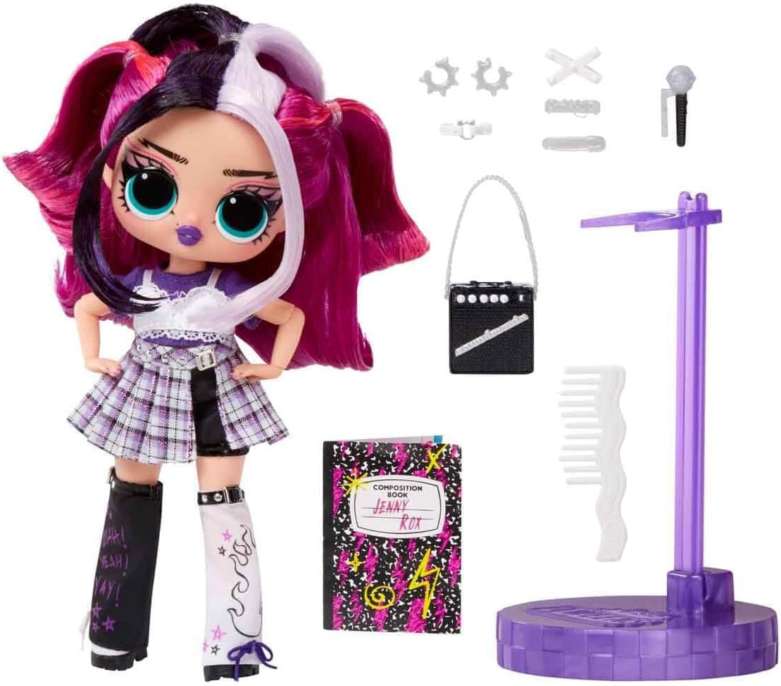 Mdr Surprise ! Poupée mannequin pré-adolescente série 4 - Jenny Rox - Déballe 15 fabuleuses surprises et accessoires - Excellent cadeau pour les 4 ans et plus