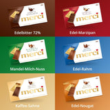 Tablettes de chocolat noir 72% – 5 x 100 g – Les plus fins carrés de chocolat noir – Chocolat enveloppé dans une feuille d'or