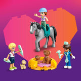 Cabinet vétérinaire LEGO Friends pour chevaux et animaux domestiques, ensemble de jeu et de construction pour un jeu de rôle imaginatif avec 3 figurines et 5 figurines d'animaux, idée cadeau pour les filles de 7 ans 42651 Ensembles de construction Besuche den LEGO-Store