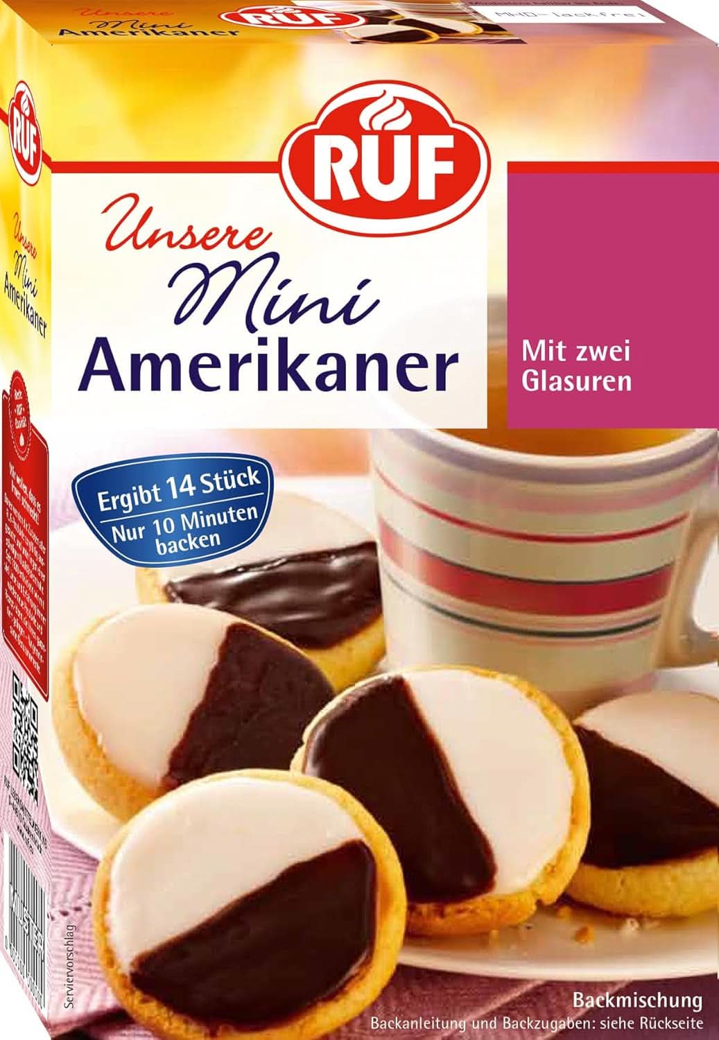 RUF Mini muffins au citron, mélange à pâtisserie au goût de citron, 350 grammes Kitchen Naty Shop American Muffins