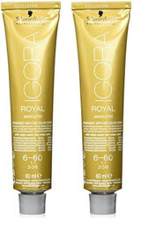 Igora Royal Absolute Age Blend Coloration Cheveux, 7-560 Blond Chocolat Doré Moyen, 60 ml Naty Shop Coloration Capillaire 6-60 Blond Foncé Chocolat Naturel 60 ml (Pack de 2)