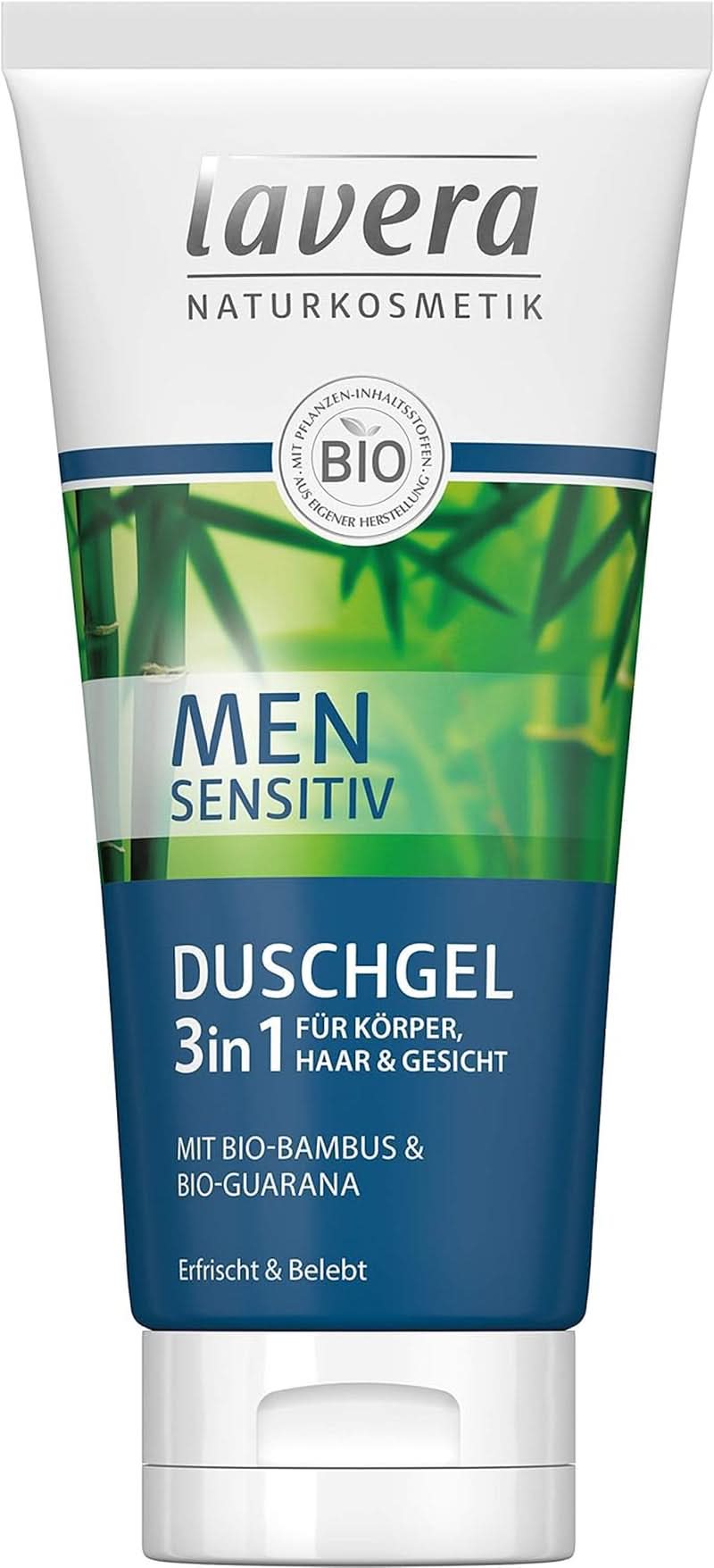 Lavera, Gel douche au bambou bio et guarana, 3 en 1, pour la peau, les cheveux et le visage, 200 ml Douche et bain Naty Shop 1