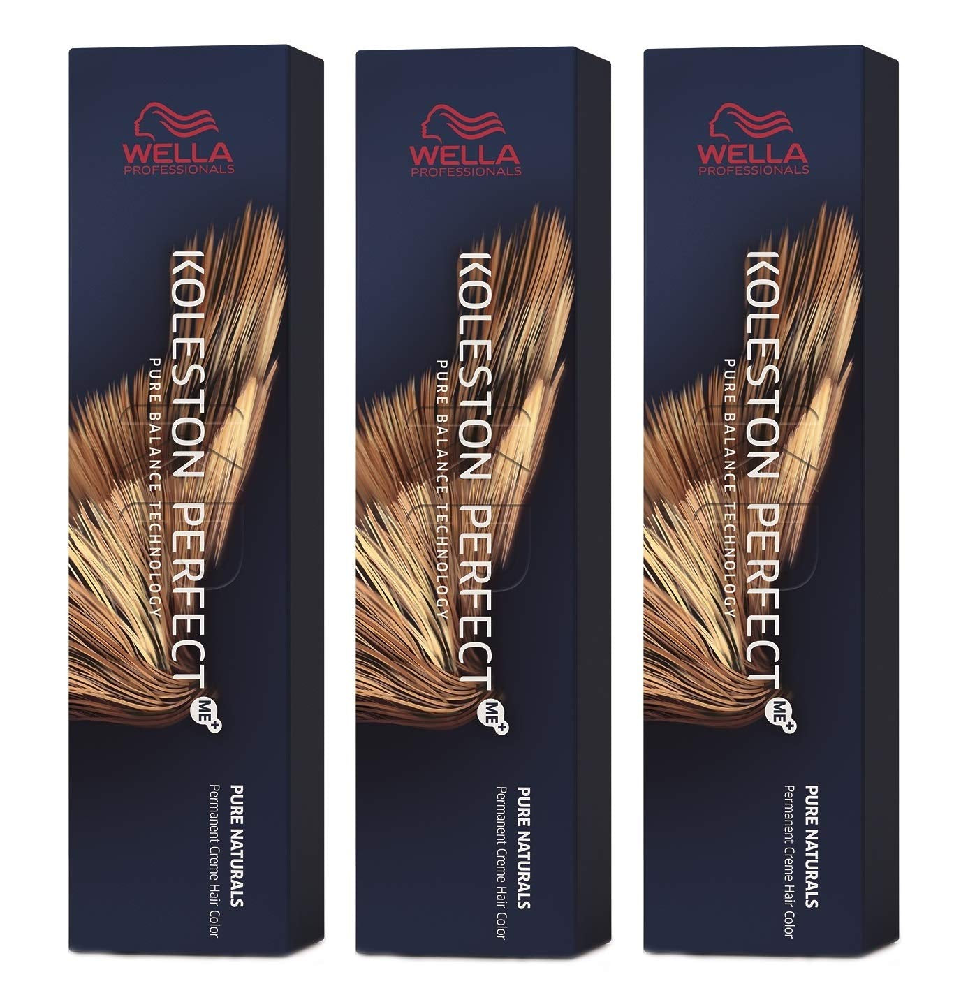 Lot de 3 Wella Koleston Perfect ME+ 5/0 Châtain Clair 60 ml Naty Shop Teinture Capillaire Titre par défaut