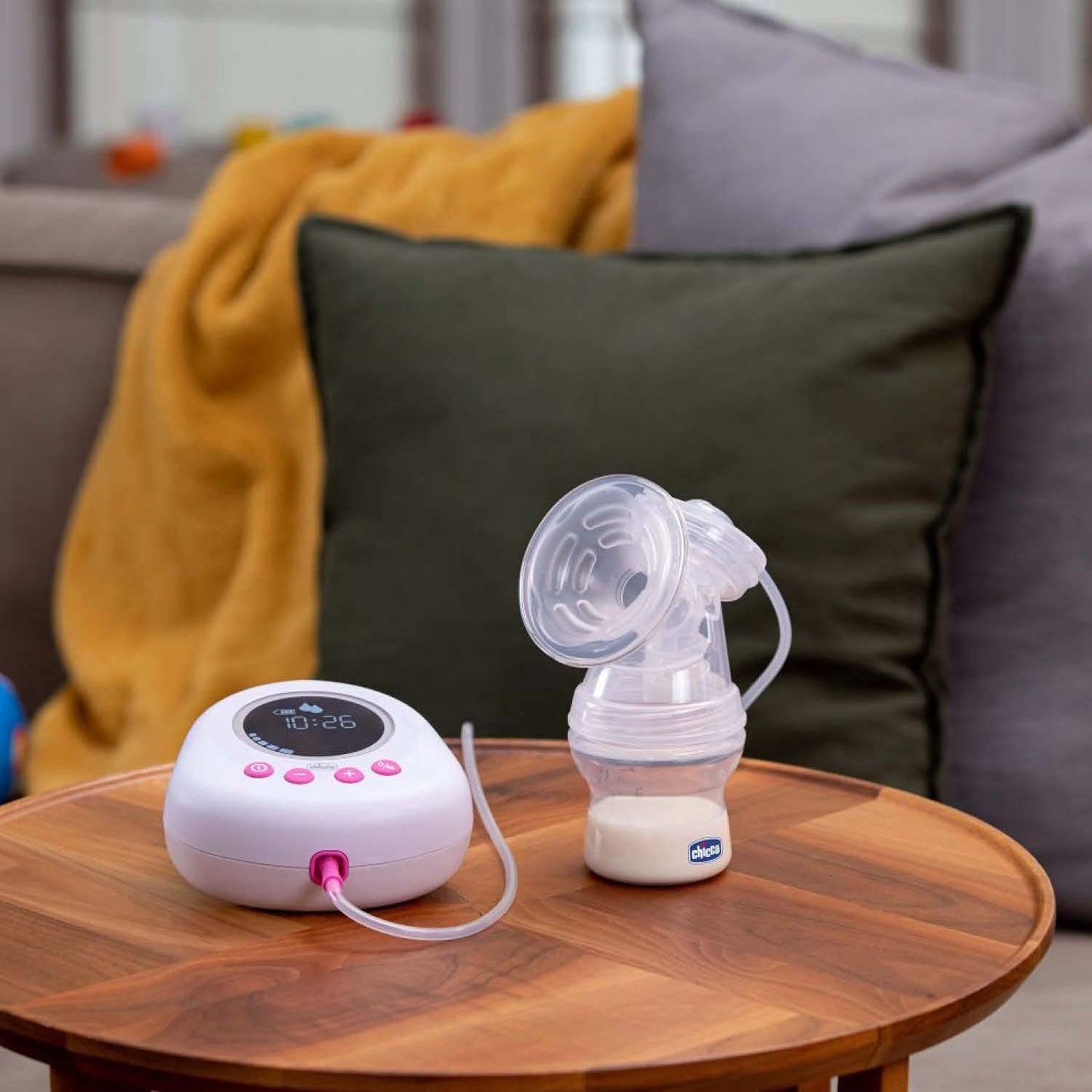 Tire-lait électrique Chicco avec phases de stimulation et d'extraction, 10 niveaux d'intensité, confortable et rapide, forme ergonomique, avec tétine inclinée et capuchon étanche, blanc, 150 ml Accessoires Alimentation et Allaitement Bebe Naty Shop