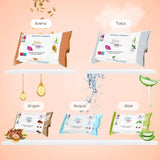 Lingettes pour bébé avec talc pour peaux sensibles, sans alcool, respectueuses de la peau, pH 5,5, légèrement parfumées, 1200 unités (paquet de 12)