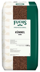 Fuchs Professional - Kümmel ganz | Ungemahlen, zum Würzen von Bratkartoffeln ou Krautgerichten | Qualité professionnelle pour les grossistes et la gastronomie | Sac recyclable de 1 kg
