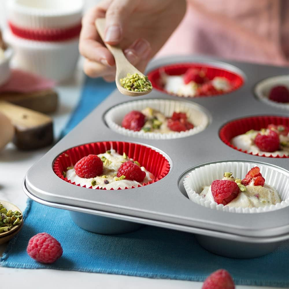 Plateau 6 Muffins Jumbo Ø 9 Cm - 34 X 22 X 4,5 cm Moules et plaques à pâtisserie Naty Shop