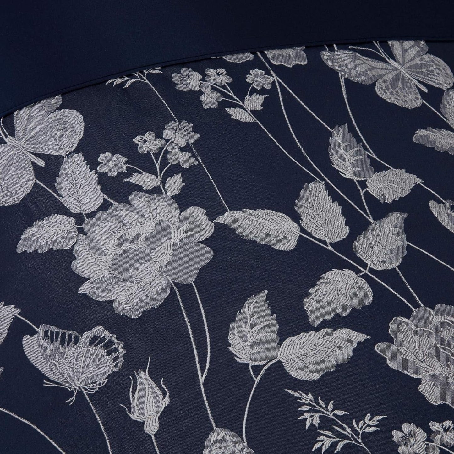 Couette Butterfly Meadow pour lit Super King Size, 100% Polyester, Couettes et Quilts Bleu Marine Naty Shop
