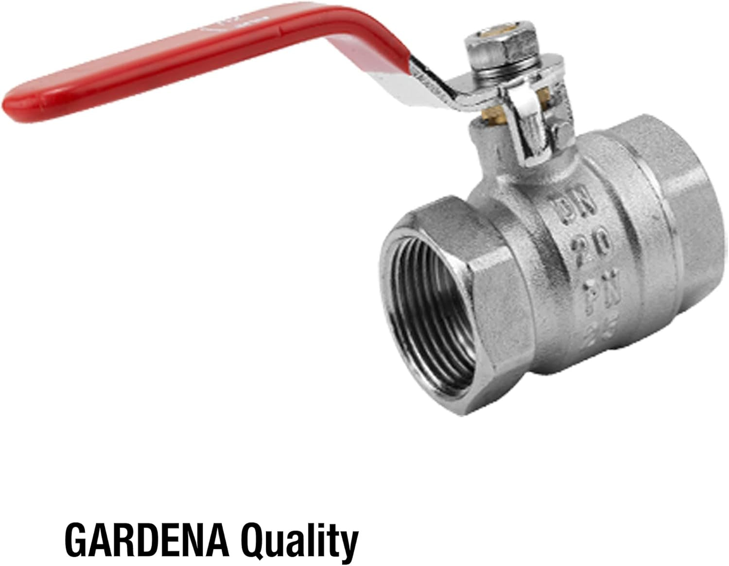 Robinet à boisseau sphérique Gardena : vanne de sortie pour utilisation intérieure et extérieure, filetage interne des deux côtés, filetage 26,5 mm (G 3/4 pouce) (7336-20)