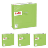 , Serviettes en papier jetables, Idéales pour les déjeuners et buffets décontractés, Paquet de 50 serviettes, Taille 33X33, 4 plis, 2 épaisseurs, Couleur vert pomme, Papier 100% pure cellulose, FSC