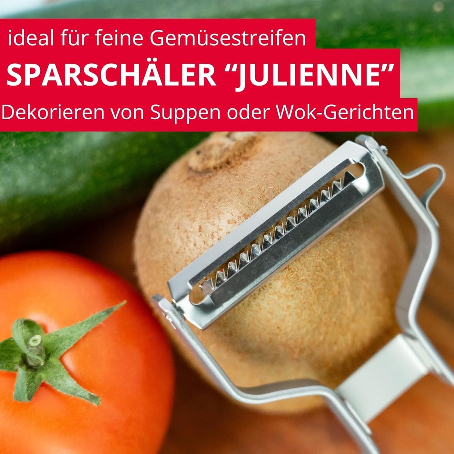 Éplucheur à julienne Westmark, éplucheur en acier inoxydable Naty Shop