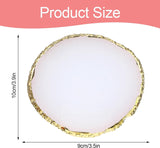 Harz Nail Art Palette,Maniküre Gemalt Palette,Goldener Rand Nagelleck Palette,Nail Art Make up Paletten Display Fach Nagel DIY Zubehör(Blanc)
