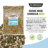 Mélange de graines Omega Bio 3 kg (mélange de graines de courge, de tournesol et de lin), un mélange de 3 graines oléagineuses brutes entières, riches en protéines, fibres et acides gras oméga-3