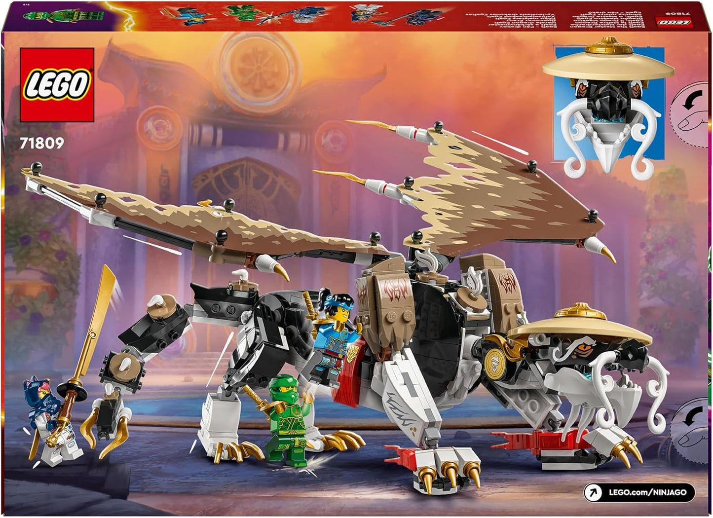 LEGO NINJAGO Egalt Dragon Master, Ninja Set avec Dragon Toy et 5 figurines dont Lloyd et NYA, Dragon Master, cadeau pour garçons et filles à partir de 8 ans 71809 Jeux de construction Beuche den LEGO-Store
