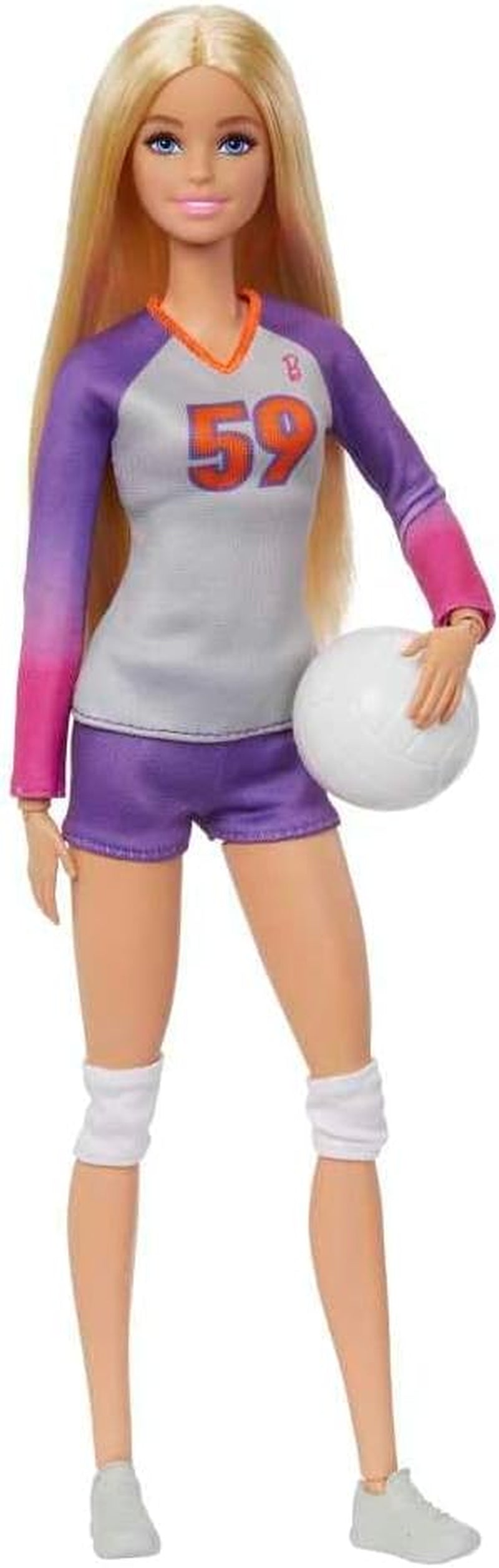 Barbie Made to Move - Poupée Joueuse de Volley-ball avec T-shirt et Ballon - 22 articulations pour un jeu réaliste, Comprend Volley-ball et vêtements de sport, HKT72 Naty Shop Modern Dolls