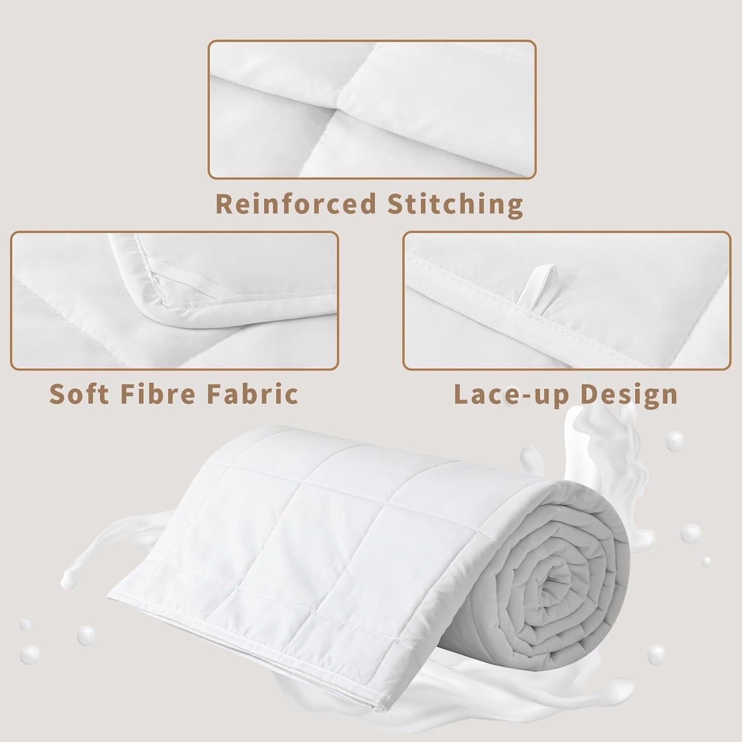 Couette d'été 155X220 Couette d'été légère Couettes 90 GSM Couette 155X220Cm Couette fine Utilisable sans housse Couette rafraîchissante Soft Cosy Blanc Couettes et couettes Naty Shop