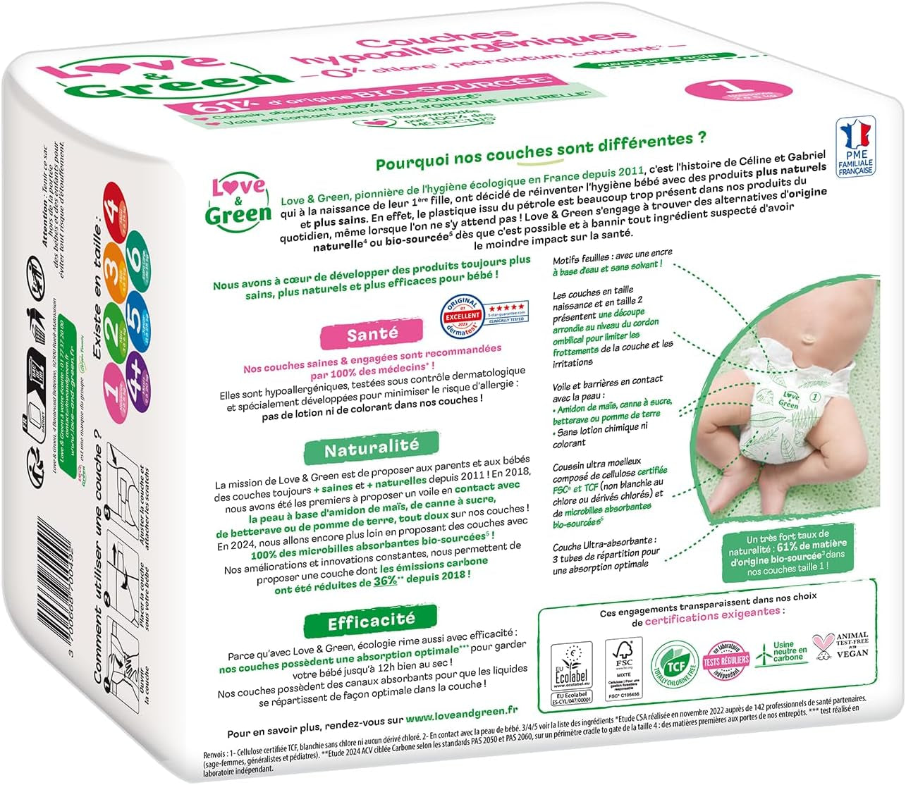Couches hypoallergéniques pour bébés