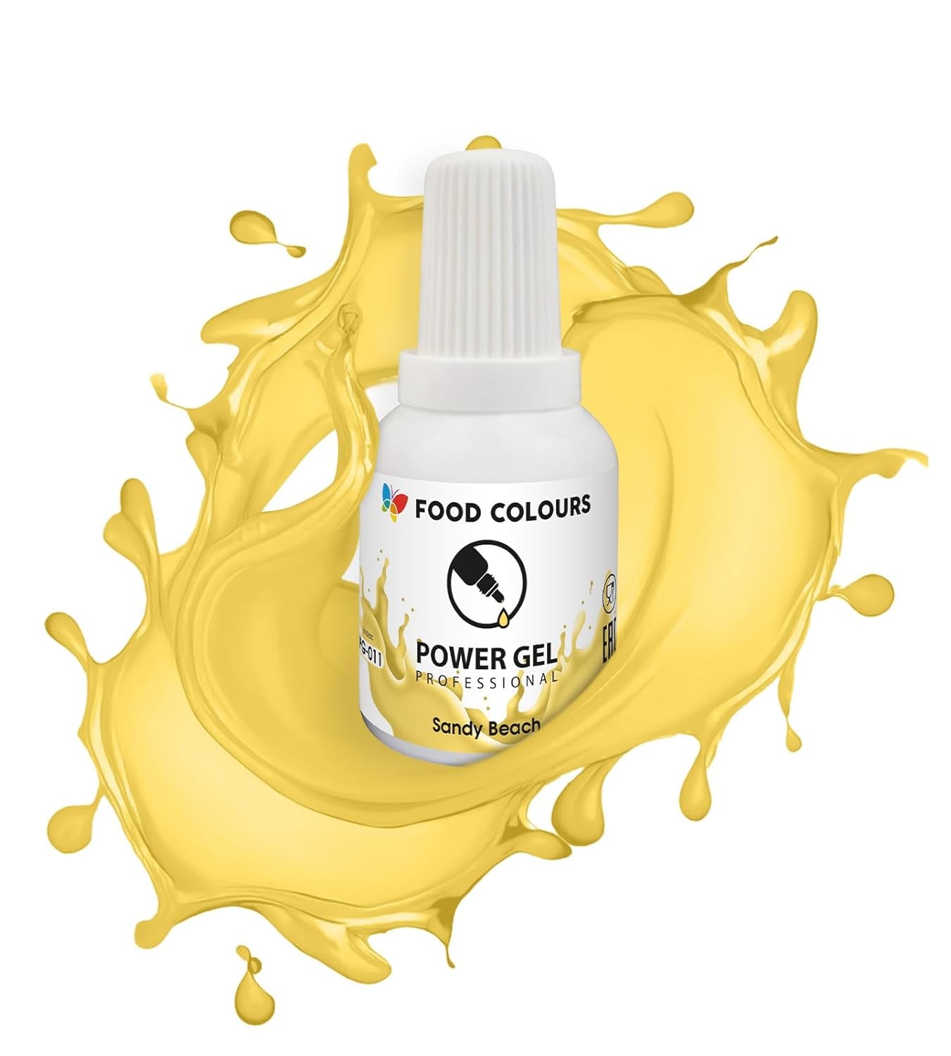 Colorant alimentaire en gel, beige, couleur champagne, 20 g. Colorant alimentaire pour une large gamme d'applications pour la décoration de gâteaux, tartelettes, crème, génoise, glaçage royal, macarons.