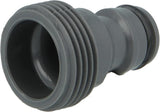 Amig - Adaptateur mâle pour raccordement de robinet 3/4 pouces | Raccordement rapide et facile pour les conduites d'eau | Connexion filetée | Plastique ABS et caoutchouc | Gris