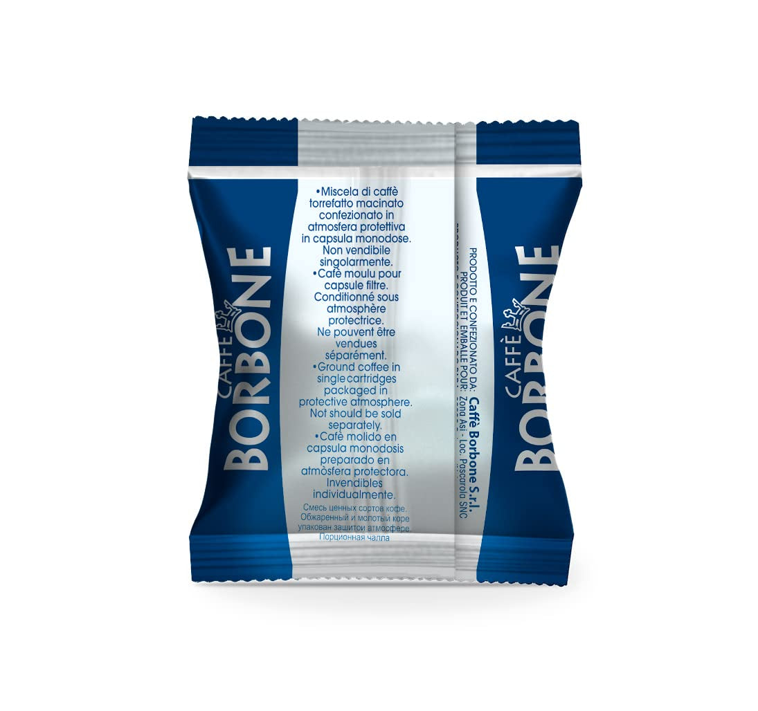Caffè Borbone Kaffee Kapseln Respresso, Blaue Mischung, 100 stück & Kaffee Kapseln Respresso, Entkofeinierte Dek Mischung - 100 stück - Compatible avec Häuslichen Kaffeemaschinen Nespresso®*