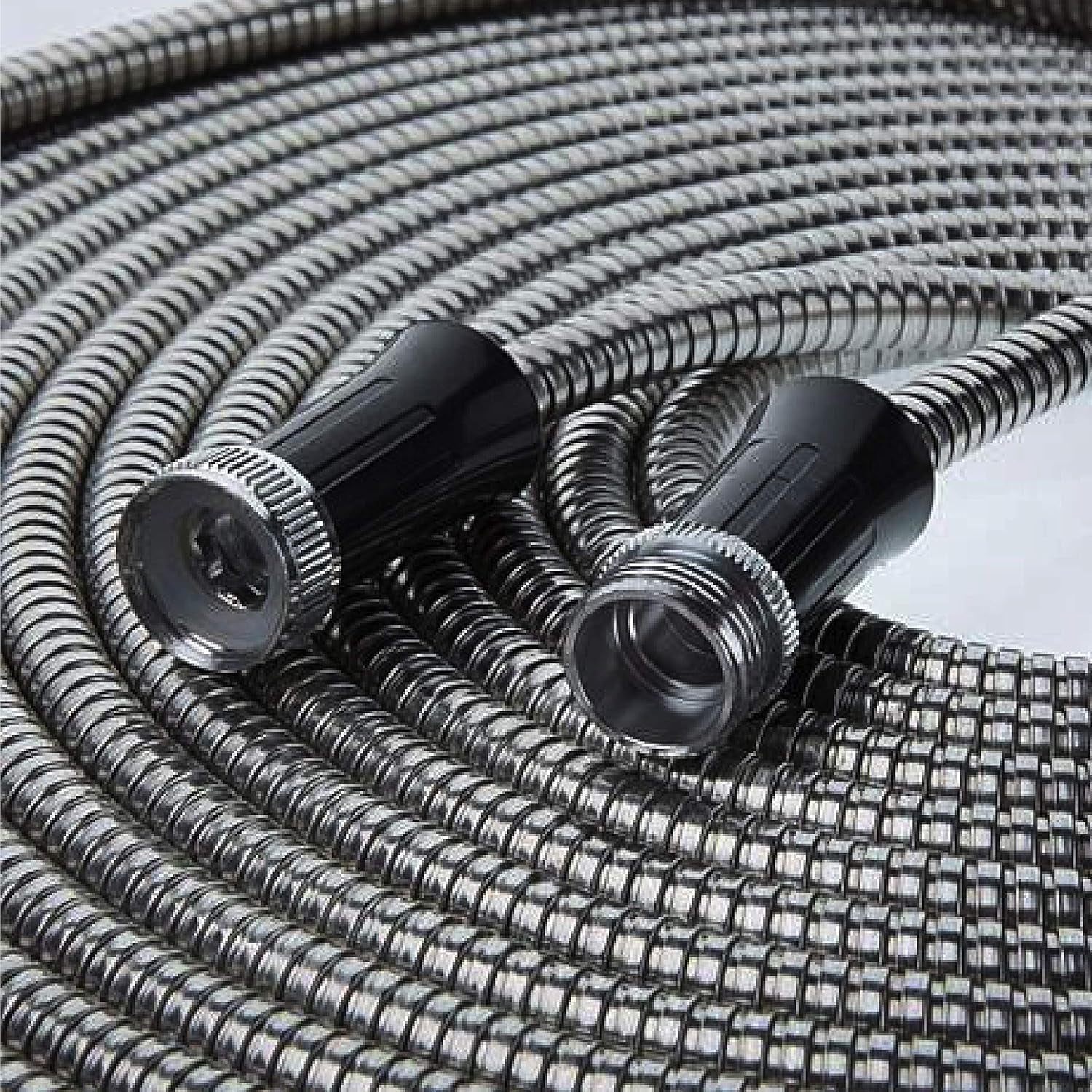 Tuyau d'arrosage de 30 m, tuyau d'eau en métal en acier inoxydable 304, tuyau flexible de 30 m, anti-naturel, ultra léger et durable, résistant aux déchirures, facile à enrouler, 500 PSI