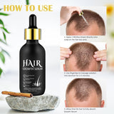 Huile de Croissance Capillaire Bio 5% - Solution Usage Externe - Croissance et Épaississement des Cheveux - Pour Chute de Cheveux Masculine et Cheveux Clairsemés - Réactive les Follicules Rétrécissants - Distributeur à Pompe Précis, 60ml Soin Capillaire Naty Shop