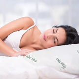 Oreiller ergonomique Mister Sandman 40 x 80, oreiller cervical avec taie d'oreiller à l'aloe vera, oreiller visco parfait pour les dormeurs sur le ventre, sur le dos et sur le côté, oreiller en mousse à mémoire de forme, oreillers orthopédiques cervicaux Naty Shop