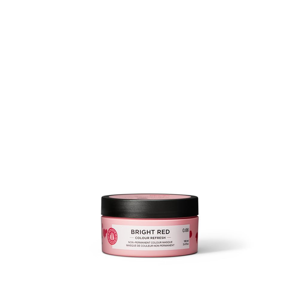 Maria Nila Color Refresh 300 ml - Une bombe colorée nourrissante contenant des pigments colorants temporaires qui rafraîchissent rapidement la couleur des cheveux. 100% végétalien. Sans sulfates et sans parabènes. Naty Shop Teinture pour cheveux rouge vif
