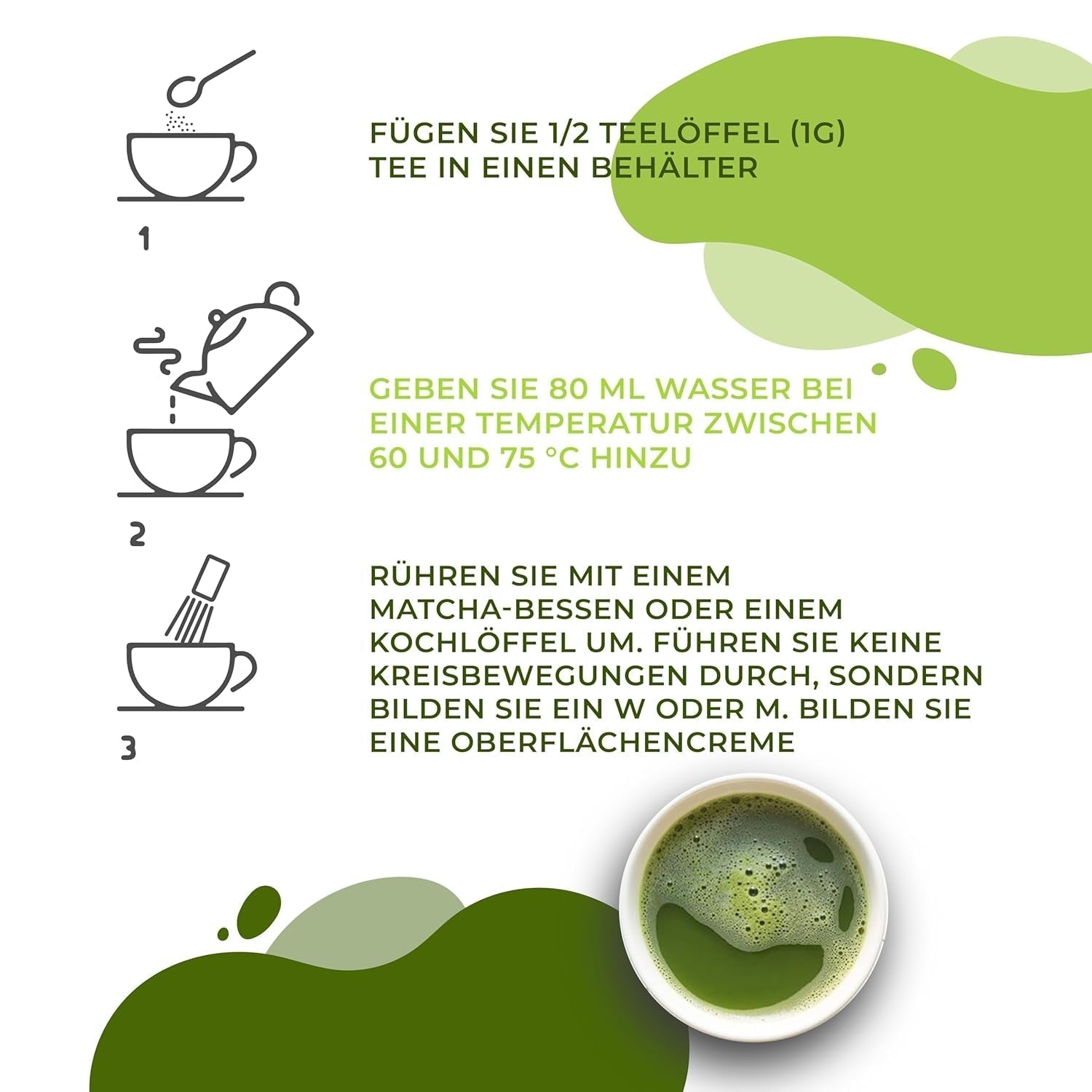 Thé Matcha japonais, qualité premium, en poudre. 100% naturel. Réducteur de thé vert, puissant détoxifiant et antioxydant. Matcha purement cultivé - Origine : Japon (100 g)