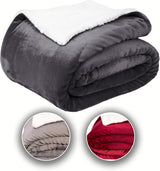 Couverture confortable Komfortec 150X200 Cm, couverture polaire moelleuse certifiée Oeko-Tex, couverture sherpa chaude pour le canapé, couverture épaisse pour le canapé, bordeaux Lits et couvertures Besuche den Komfortec-Store Anthracite 150 X 200 Cm
